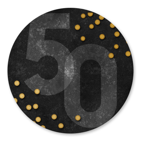 50, confetti en zwart